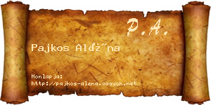 Pajkos Aléna névjegykártya